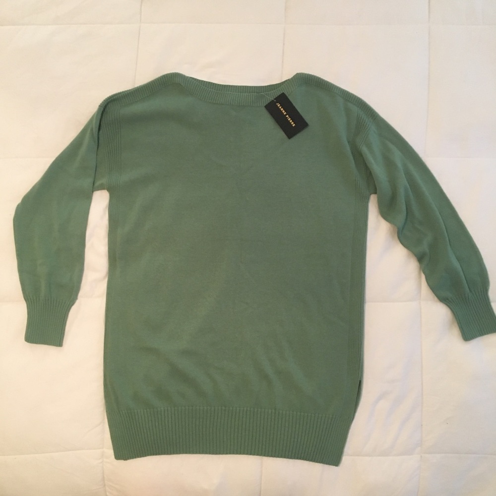 Jean Pierre Green Cotton Sweater Size L
